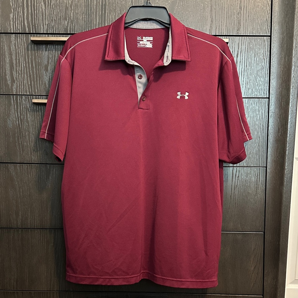 Under Armour Men's Burgundy Polo Shirt